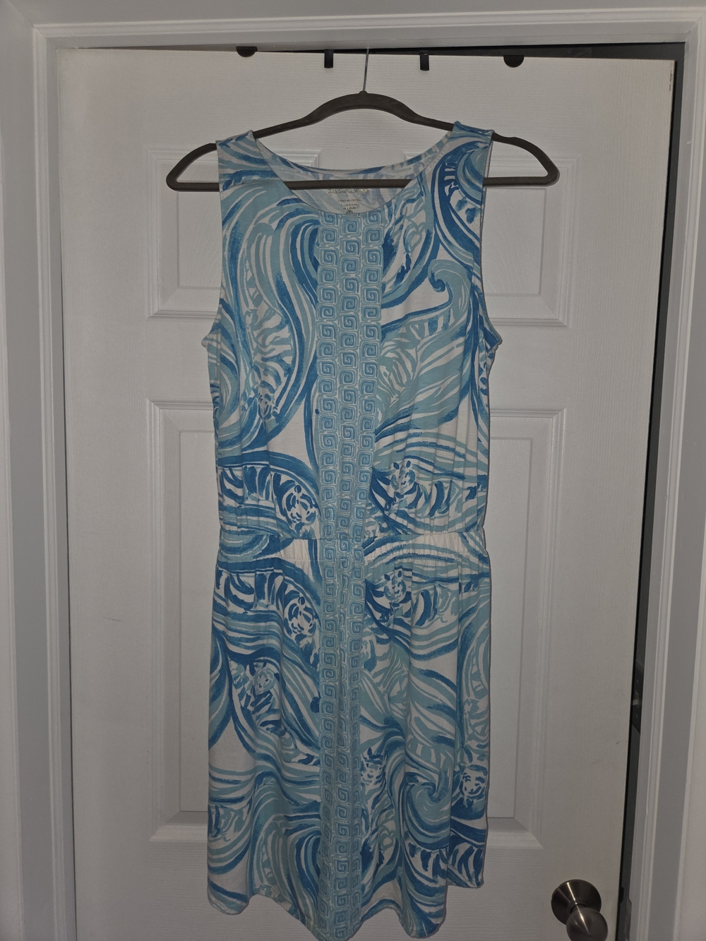 Lilly Pulitzer Blue and White Geometric Dress